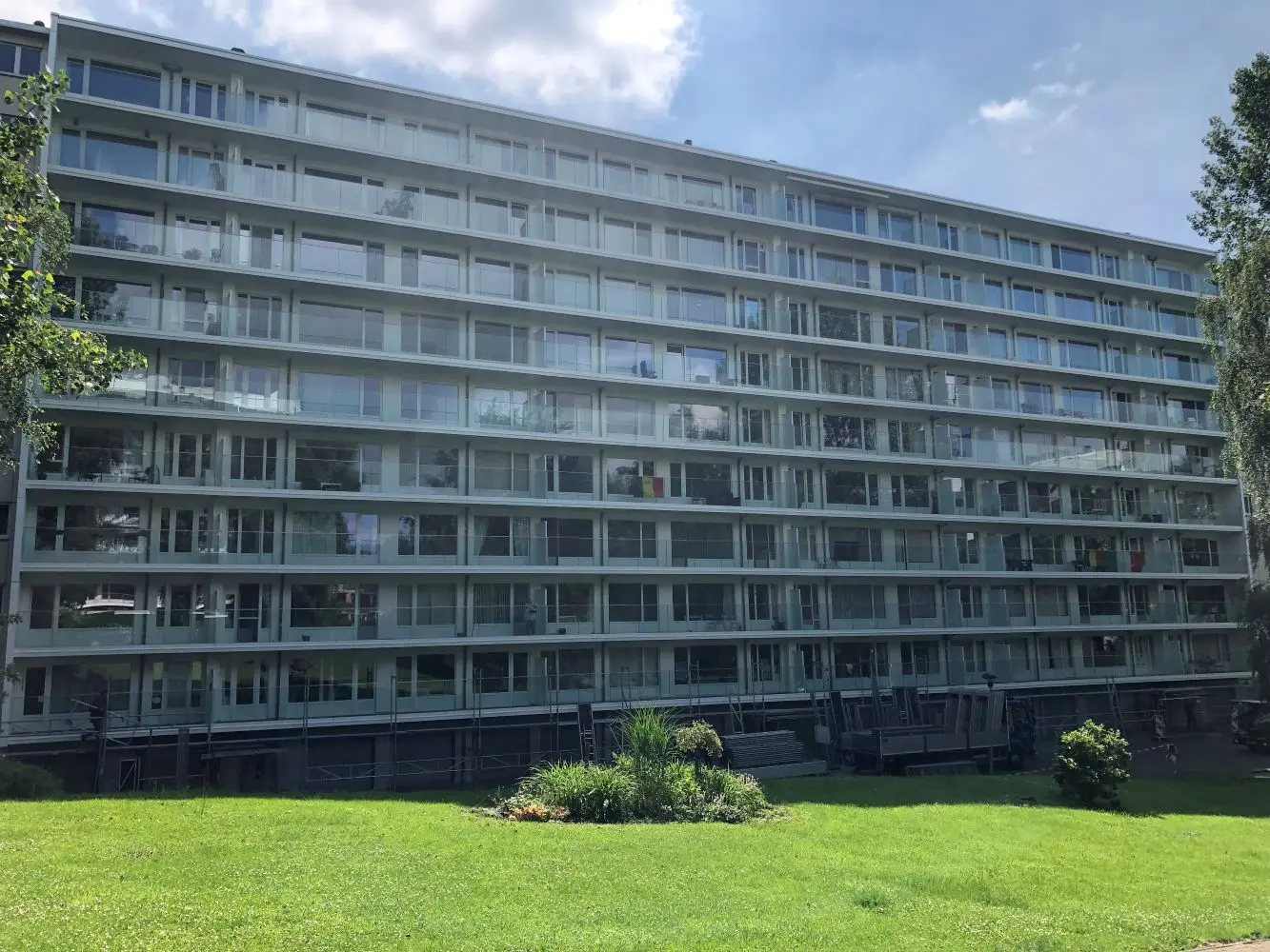 Rénovation de façade et balcon d'une résidence à Liège