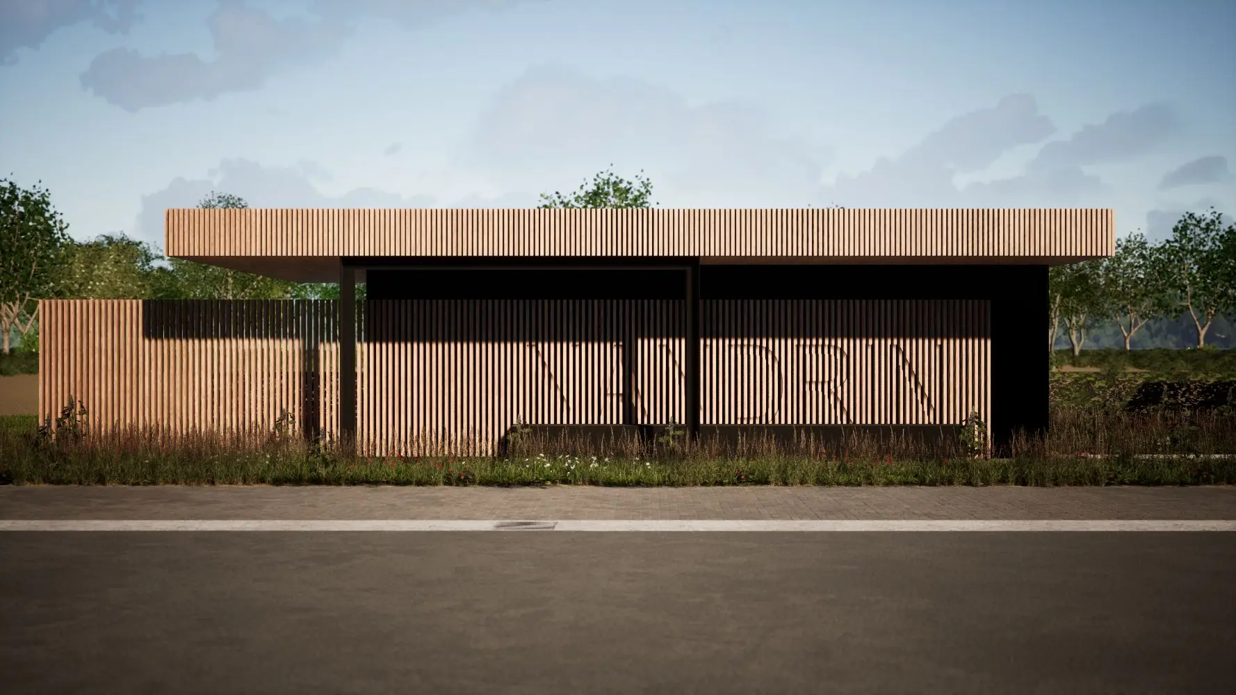 Micro-architecture : projet d'abris de vélo en bois